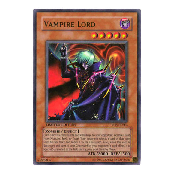 Vampire Lord (RDS) #RDS-ENSE4 Ultra Rare (Limited Damaged) Rise of Destiny Special Edition YuGiOh: 2005
