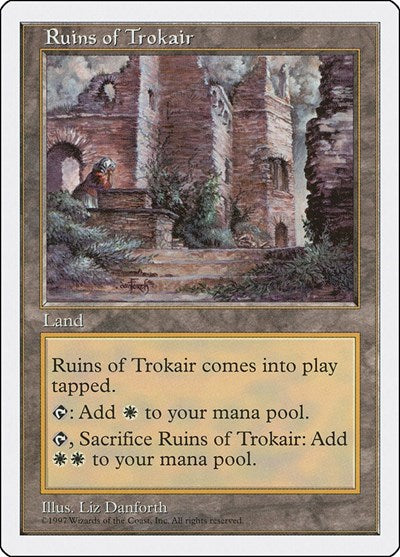 Ruins of Trokair (5ED) #422 Uncommon (Moderately Played) Fifth Edition Magic: The Gathering: 1997