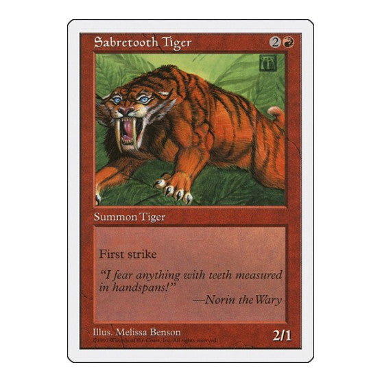 Sabretooth Tiger (5ED) #264 Common (Heavily Played) Fifth Edition Magic: The Gathering: 1997