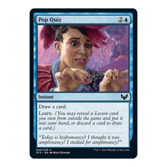 Pop Quiz (STX) #49 Common Strixhaven: School of Mages Magic: The Gathering: 2021