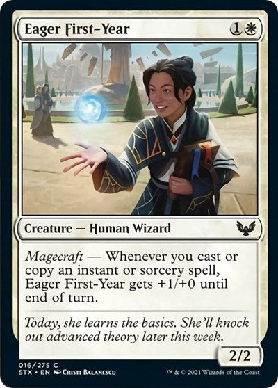 Eager First Year (STX) #16 Common (Lightly Played) Strixhaven: School of Mages Magic: The Gathering: 2021
