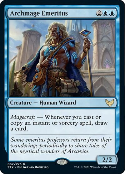 Archmage Emeritus (STX) #37 Rare (Near Mint) Strixhaven: School of Mages Magic: The Gathering: 2021
