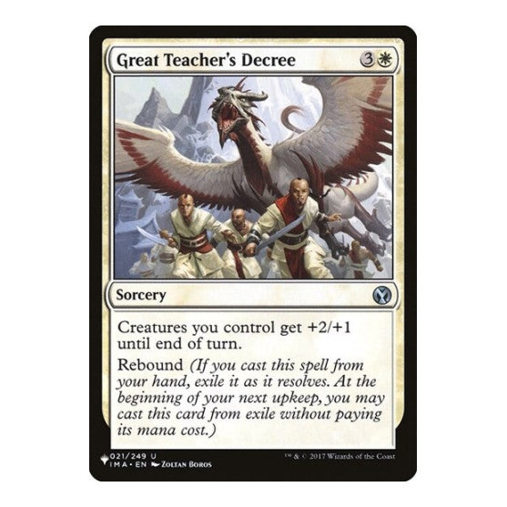 Great Teacher's Decree (LIST) #021/249 Uncommon (Lightly Played) The List Reprints Magic: The Gathering: 2026