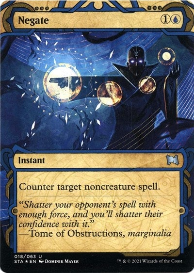 Negate Foil Etched (STA) #18 Uncommon (Foil Near Mint) Strixhaven: Mystical Archive Magic: The Gathering: 2021