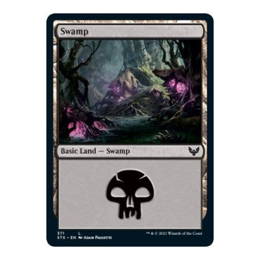 Swamp 371 (STX) #371 Land (Foil Lightly Played) Strixhaven: School of Mages Magic: The Gathering: 2021
