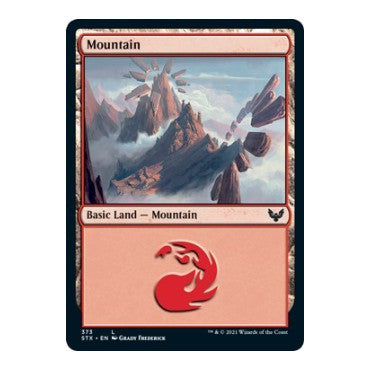 Mountain 373 (STX) #373 Land (Foil Lightly Played) Strixhaven: School of Mages Magic: The Gathering: 2021
