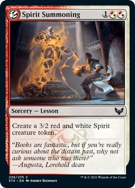Spirit Summoning (STX) #236 Common Strixhaven: School of Mages Magic: The Gathering: 2021