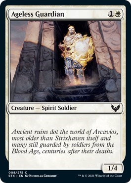 2021 Magic: Strixhaven: School of Mages (STX) - Ageless Guardian (#8, Common)