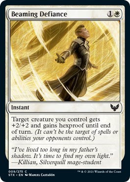 2021 Magic: Strixhaven: School of Mages (STX) - Beaming Defiance (#9, Common) (Lightly Played)