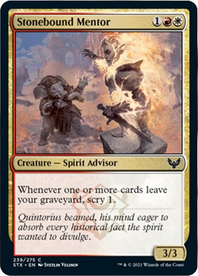 Stonebound Mentor (STX) #239 Common Strixhaven: School of Mages Magic: The Gathering: 2021