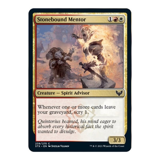 Stonebound Mentor (STX) #239 Common Strixhaven: School of Mages Magic: The Gathering: 2021