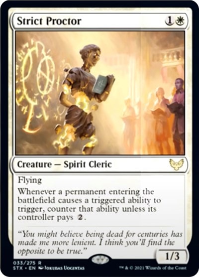 Strict Proctor (STX) #33 Rare Strixhaven: School of Mages Magic: The Gathering: 2021