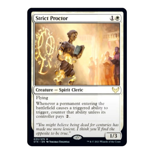 Strict Proctor (STX) #33 Rare Strixhaven: School of Mages Magic: The Gathering: 2021