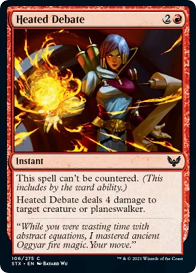 Heated Debate (STX) #106 Common (Lightly Played) Strixhaven: School of Mages Magic: The Gathering: 2021
