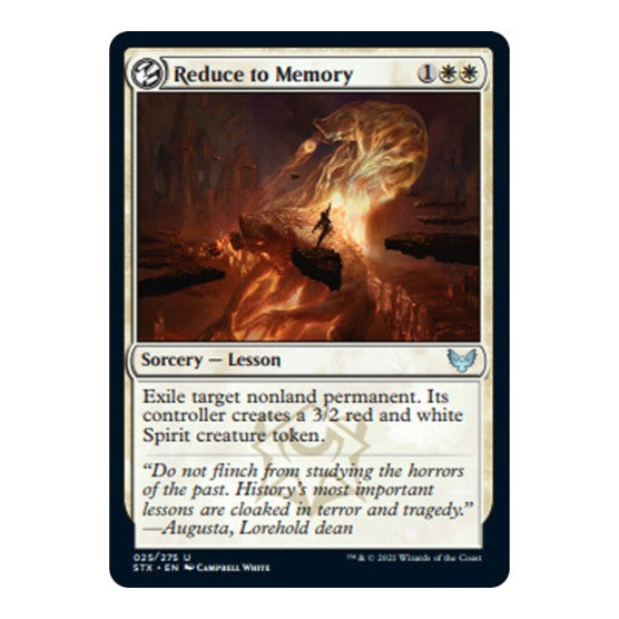 Reduce to Memory (STX) #25 Uncommon (Lightly Played) Strixhaven: School of Mages Magic: The Gathering: 2021