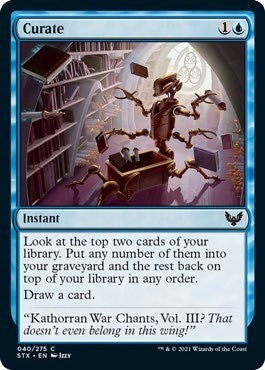 Curate (STX) #40 Common (Lightly Played) Strixhaven: School of Mages Magic: The Gathering: 2021