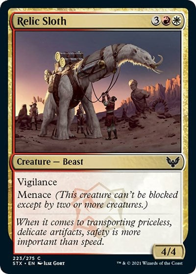 Relic Sloth (STX) #223 Common (Lightly Played) Strixhaven: School of Mages Magic: The Gathering: 2021