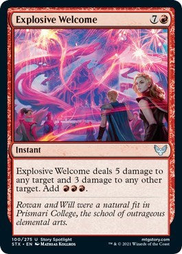 Explosive Welcome (STX) #100 Uncommon (Lightly Played) Strixhaven: School of Mages Magic: 2021