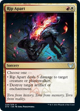 Rip Apart (STX) #225 Uncommon (Lightly Played) Strixhaven: School of Mages Magic: 2021