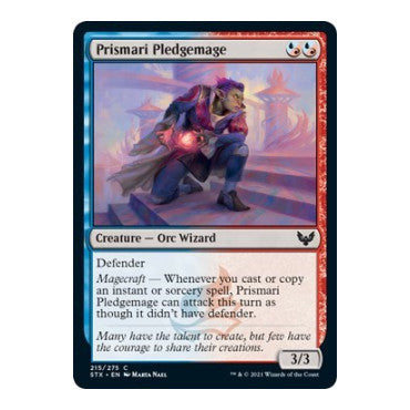 Prismari Pledgemage (STX) #215 Common (Foil Lightly Played) Strixhaven: School of Mages Magic: The Gathering: 2021