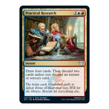 Practical Research (STX) #212 Uncommon (Foil Lightly Played) Strixhaven: School of Mages Magic: The Gathering: 2021