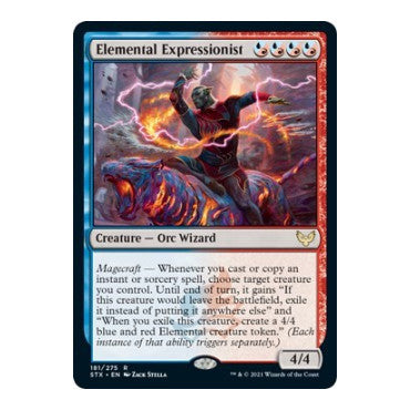 Elemental Expressionist (STX) #181 Rare (Foil Lightly Played) Strixhaven: School of Mages Magic: The Gathering: 2021