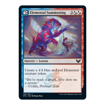 Elemental Summoning (STX) #183 Common Strixhaven: School of Mages Magic: The Gathering: 2021
