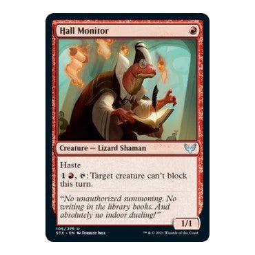 Hall Monitor (STX) #105 Uncommon (Foil Lightly Played) Strixhaven: School of Mages Magic: The Gathering: 2021