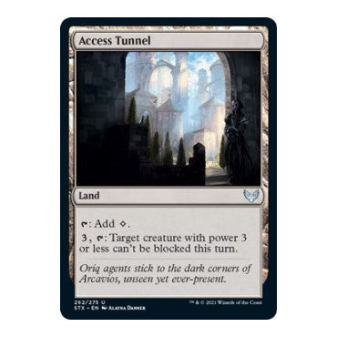 Access Tunnel (STX) #262 Uncommon (Foil Lightly Played) Strixhaven: School of Mages Magic: The Gathering: 2021
