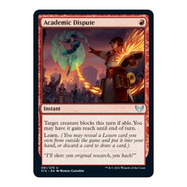 Academic Dispute (STX) #91 Uncommon (Lightly Played) Strixhaven: School of Mages Magic: The Gathering: 2021