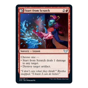Start from Scratch (STX) #114 Uncommon (Lightly Played) Strixhaven: School of Mages Magic: The Gathering: 2021