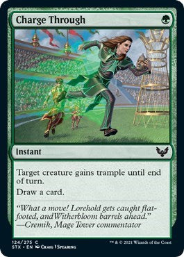 Charge Through (STX) #124 Common (Lightly Played) Strixhaven: School of Mages Magic: 2021