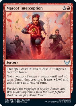 Mascot Interception (STX) #110 Uncommon (Lightly Played) Strixhaven: School of Mages Magic: The Gathering: 2021