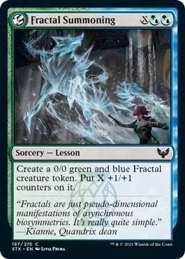 Fractal Summoning (STX) #187 Common (Lightly Played) Strixhaven: School of Mages Magic: The Gathering: 2021