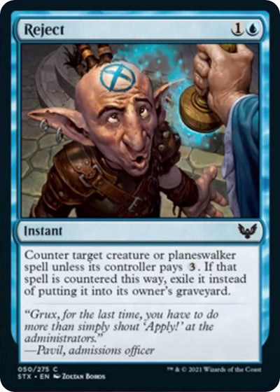 Reject (STX) #50 Common (Lightly Played) Strixhaven: School of Mages Magic: 2021