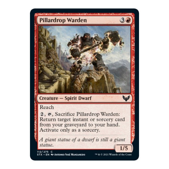 Pillardrop Warden (STX) #112 Common Strixhaven: School of Mages Magic: The Gathering: 2021