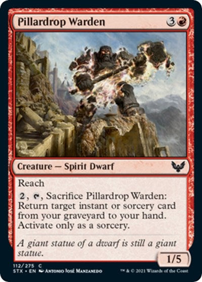Pillardrop Warden (STX) #112 Common (Lightly Played) Strixhaven: School of Mages Magic: 2021