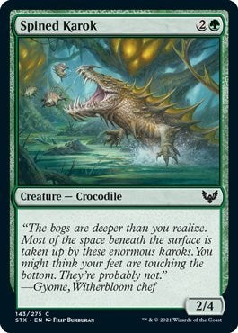 Spined Karok (STX) #143 Common (Lightly Played) Strixhaven: School of Mages Magic: The Gathering: 2021