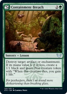 Containment Breach (STX) #125 Uncommon (Lightly Played) Strixhaven: School of Mages Magic: The Gathering: 2021