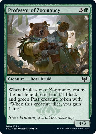 Professor of Zoomancy (STX) #140 Common (Foil Lightly Played) Strixhaven: School of Mages Magic: The Gathering: 2021