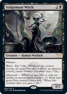 Sedgemoor Witch (STX) #86 Rare (Lightly Played) Strixhaven: School of Mages Magic: The Gathering: 2021