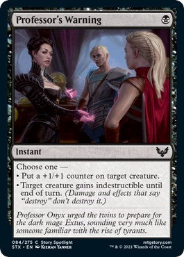 Professors Warning (STX) #84 Common (Lightly Played) Strixhaven: School of Mages Magic: The Gathering: 2021