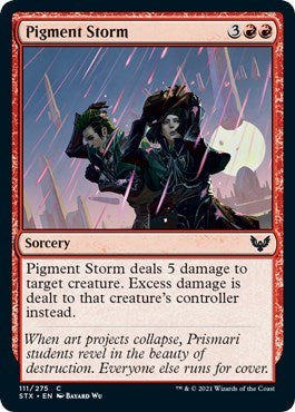 Pigment Storm (STX) #111 Common (Lightly Played) Strixhaven: School of Mages Magic: The Gathering: 2021