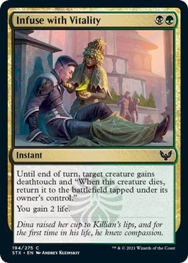 Infuse with Vitality (STX) #194 Common (Lightly Played) Strixhaven: School of Mages Magic: The Gathering: 2021