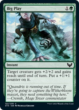 Big Play (STX) #122 Common (Lightly Played) Strixhaven: School of Mages Magic: The Gathering: 2021