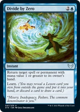 Divide by Zero (STX) #41 Uncommon (Lightly Played) Strixhaven: School of Mages Magic: The Gathering: 2021