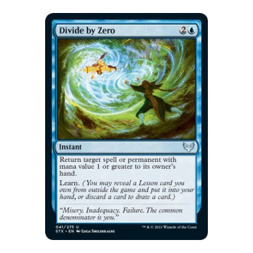 Divide by Zero (STX) #41 Uncommon Strixhaven: School of Mages Magic: The Gathering: 2021