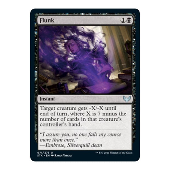 Flunk (STX) #71 Uncommon (Lightly Played) Strixhaven: School of Mages Magic: The Gathering: 2021
