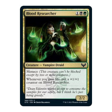 Blood Researcher (STX) #166 Common Strixhaven: School of Mages Magic: The Gathering: 2021