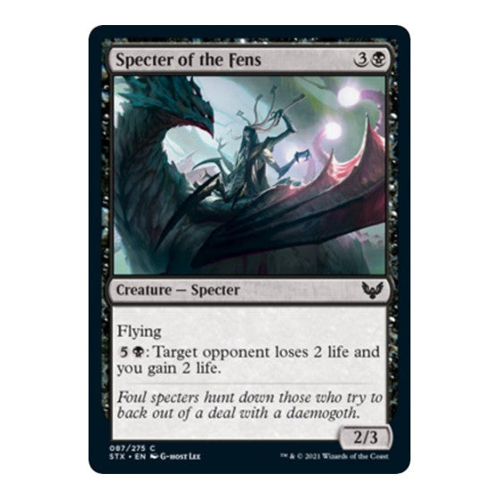 Specter of the Fens (STX) #87 Common (Lightly Played) Strixhaven: School of Mages Magic: The Gathering: 2021